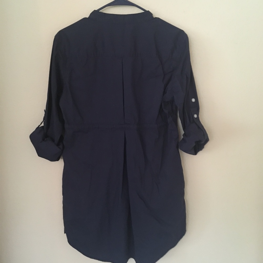 🔷Sharp Blue Tunic🔷Roll-Up Sleeves🔷Professional - Picture 5 of 7
